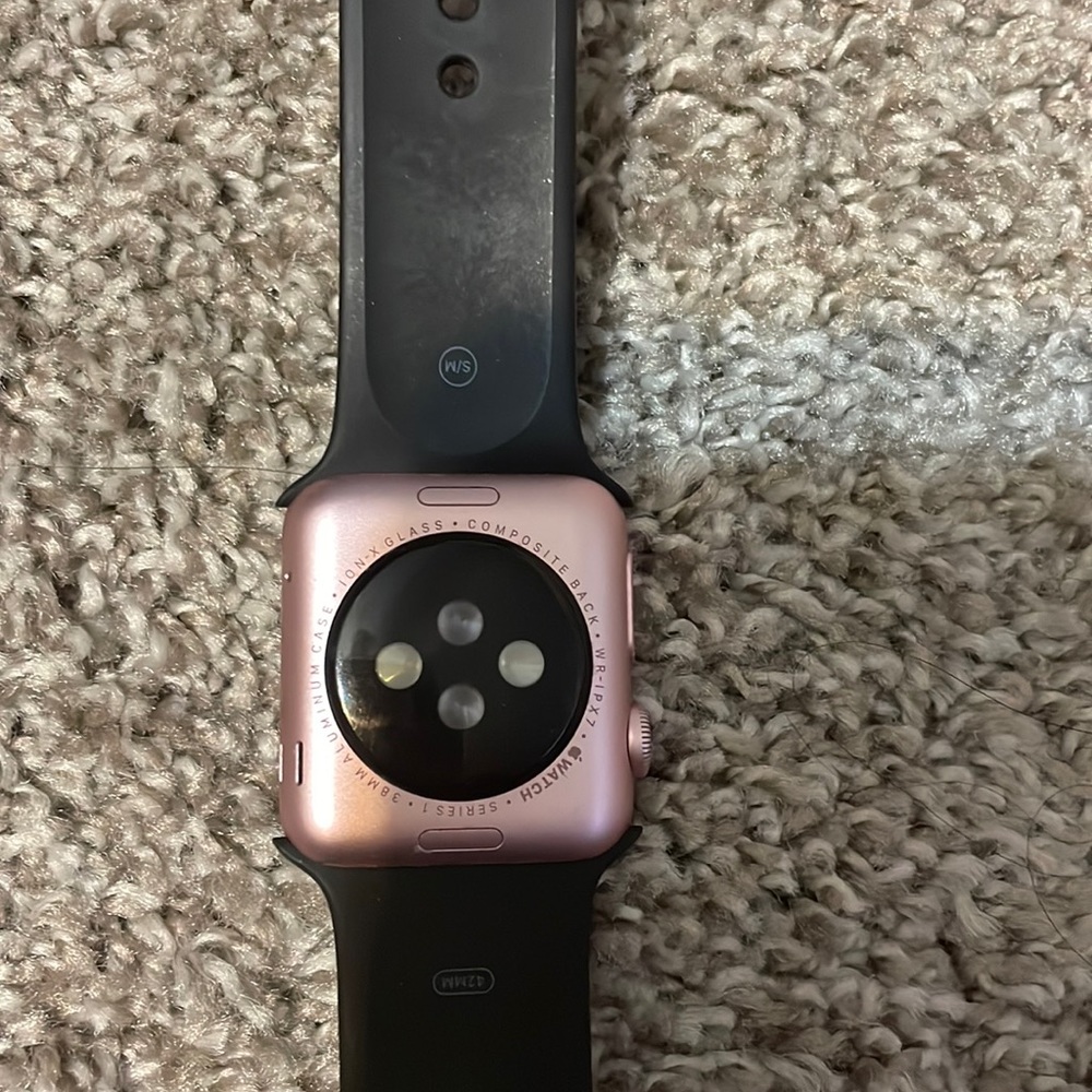 Rose gold with black band